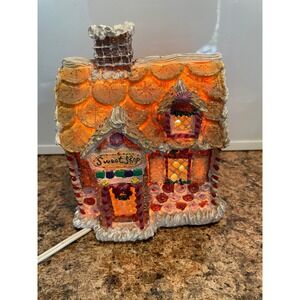 Gingerbread‎ House Sweet Shop Christmas Village Lighted Holiday Decoration
